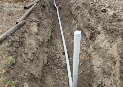 Integrity Plumbing trench with new pipes